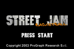 Street Jam Basketball Title Screen